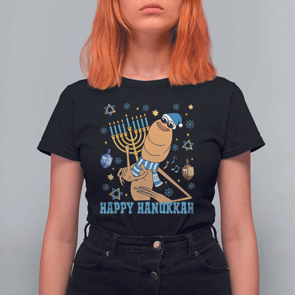Funny Marcus The Worm Hanukkah Meme T Shirt For Women - Wonder Print Shop