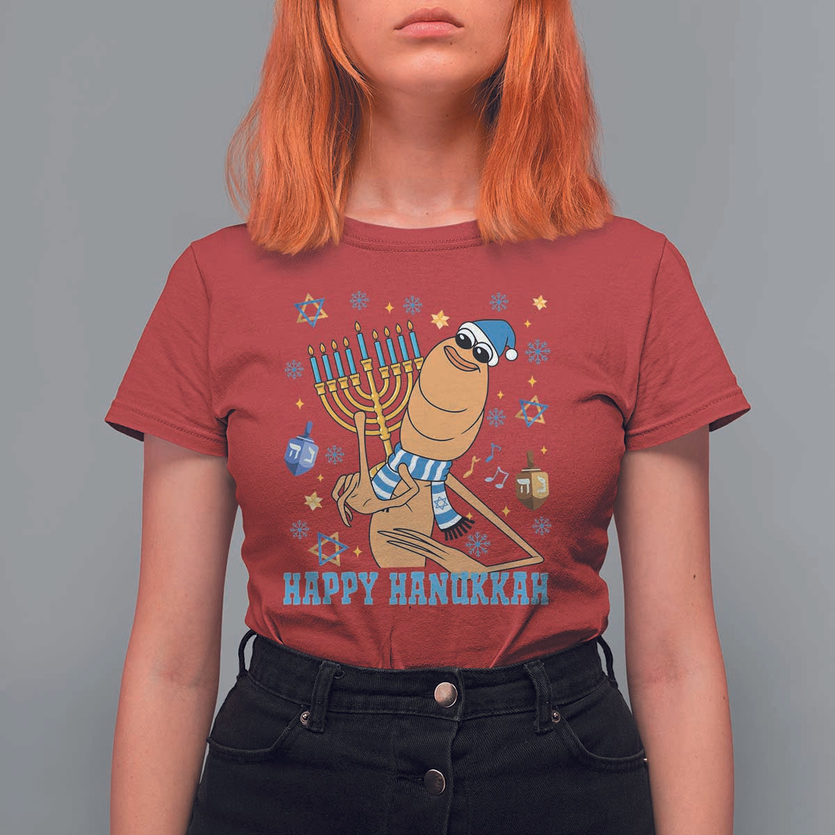 Funny Marcus The Worm Hanukkah Meme T Shirt For Women - Wonder Print Shop