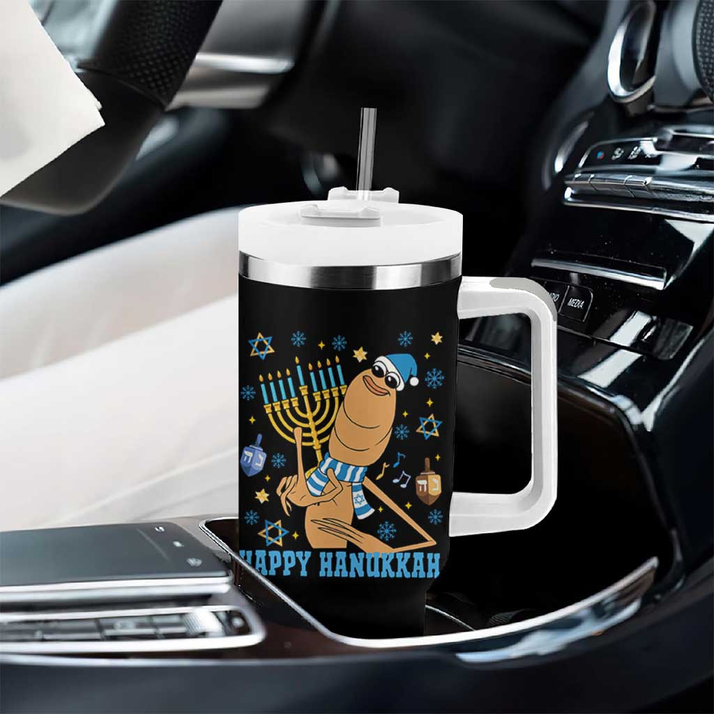 Funny Marcus The Worm Hanukkah Meme Tumbler With Handle - Wonder Print Shop