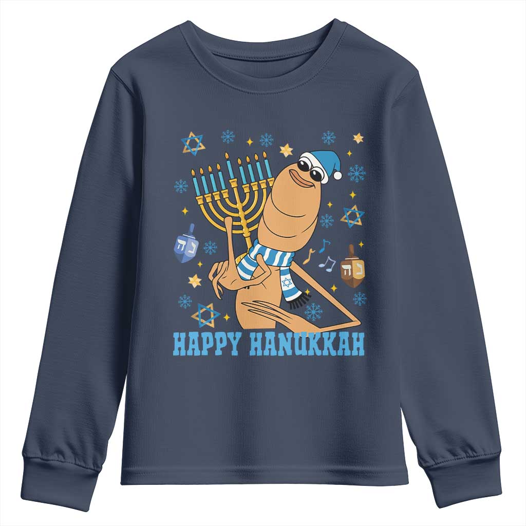 Funny Marcus The Worm Hanukkah Meme Youth Sweatshirt - Wonder Print Shop