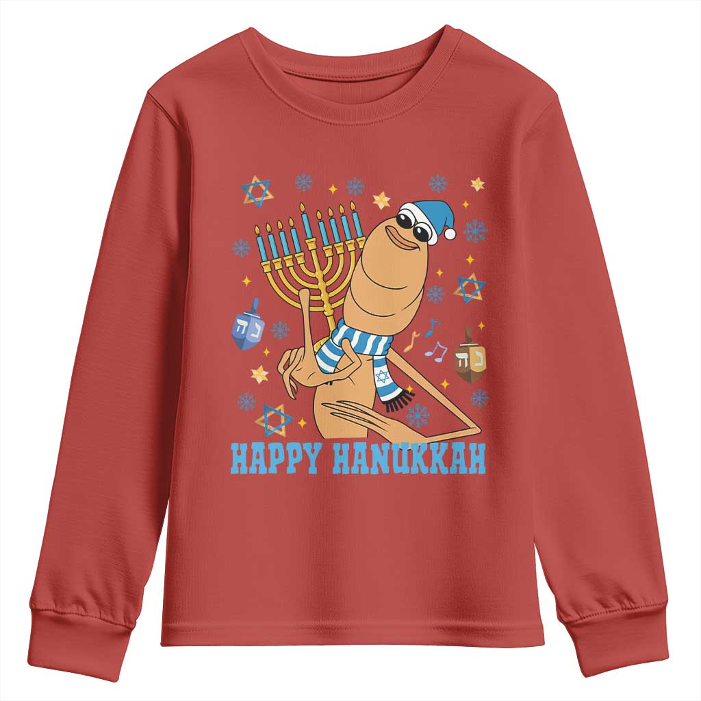 Funny Marcus The Worm Hanukkah Meme Youth Sweatshirt - Wonder Print Shop