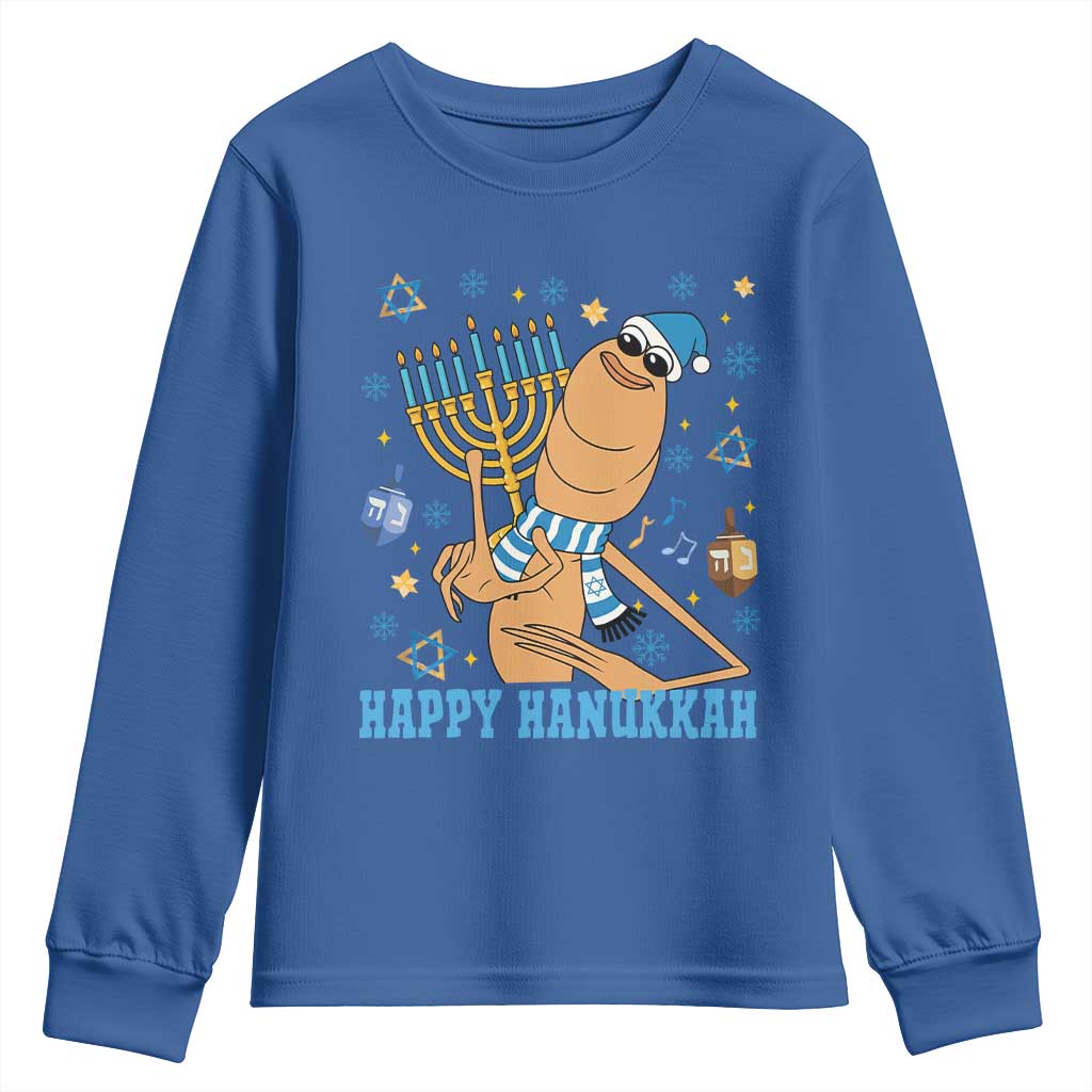 Funny Marcus The Worm Hanukkah Meme Youth Sweatshirt - Wonder Print Shop