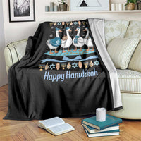 Happy Hanukkah Throw Blanket Funny Silly Goose Chanukah - Wonder Print Shop