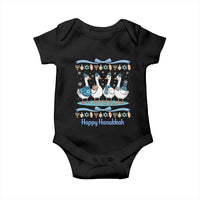 Happy Hanukkah Baby Onesie Funny Silly Goose Chanukah - Wonder Print Shop