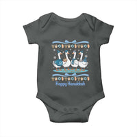 Happy Hanukkah Baby Onesie Funny Silly Goose Chanukah - Wonder Print Shop