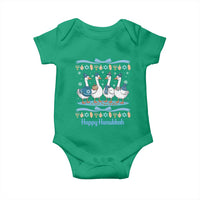Happy Hanukkah Baby Onesie Funny Silly Goose Chanukah - Wonder Print Shop