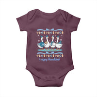 Happy Hanukkah Baby Onesie Funny Silly Goose Chanukah - Wonder Print Shop