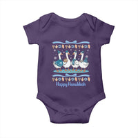 Happy Hanukkah Baby Onesie Funny Silly Goose Chanukah - Wonder Print Shop