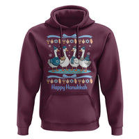 Happy Hanukkah Hoodie Funny Silly Goose Chanukah - Wonder Print Shop
