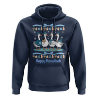Happy Hanukkah Hoodie Funny Silly Goose Chanukah - Wonder Print Shop