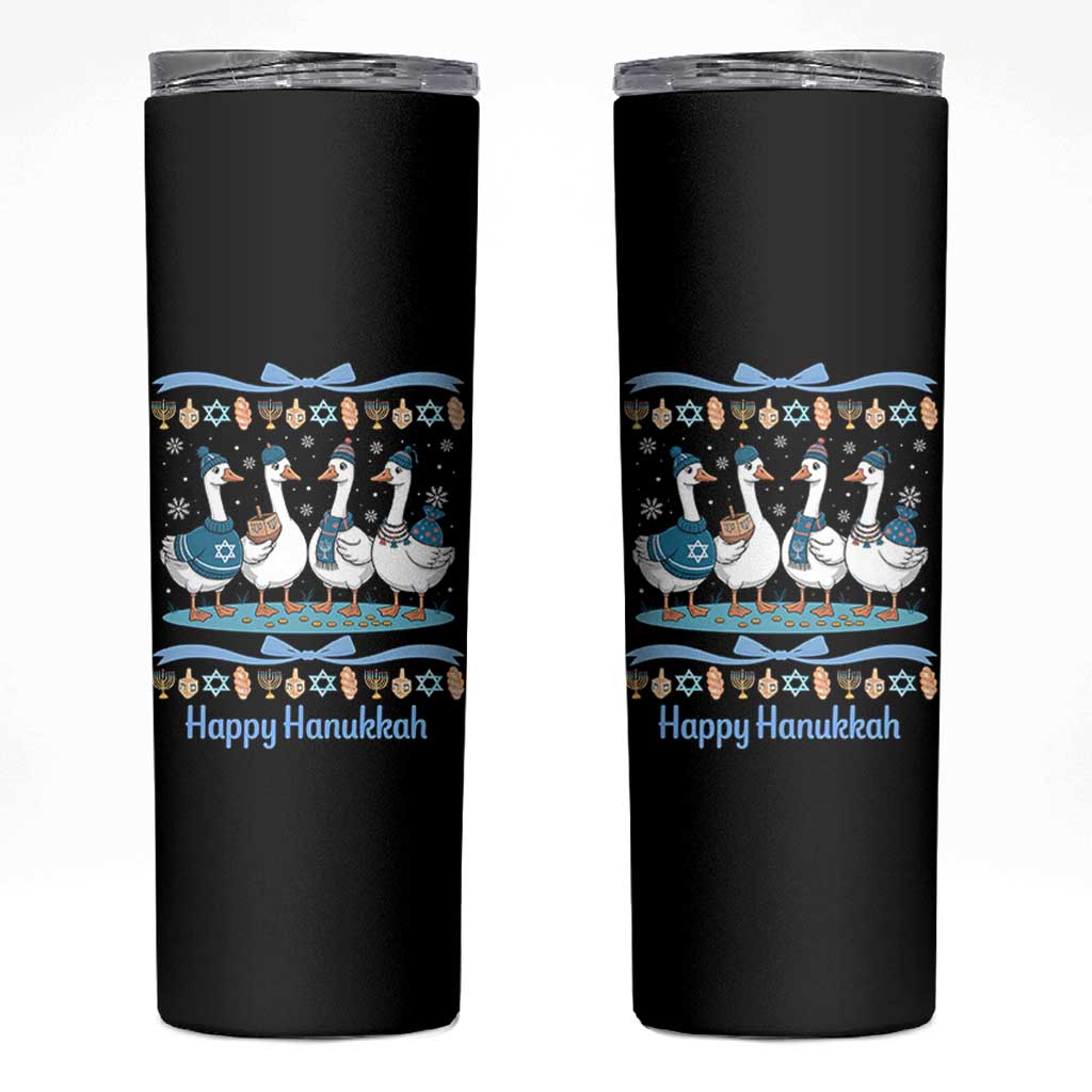 Happy Hanukkah Skinny Tumbler Funny Silly Goose Chanukah - Wonder Print Shop