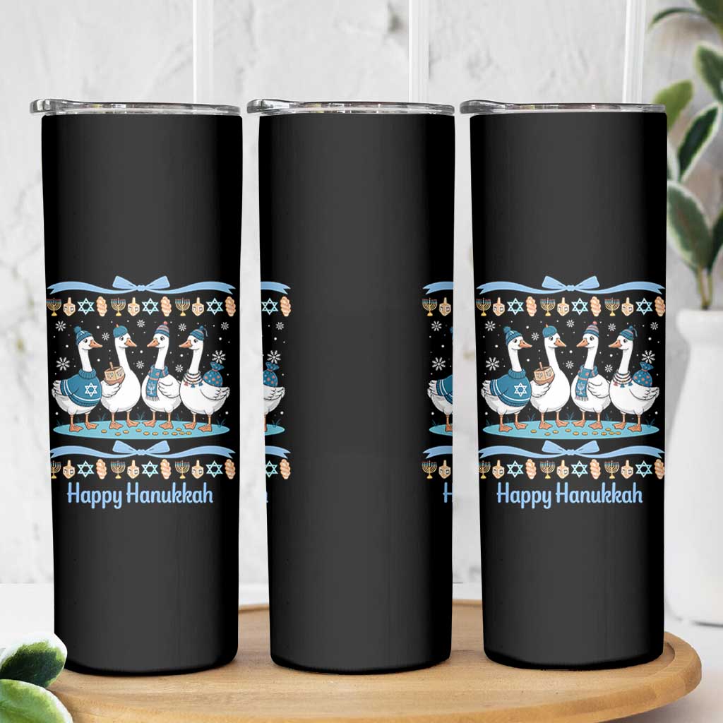 Happy Hanukkah Skinny Tumbler Funny Silly Goose Chanukah - Wonder Print Shop
