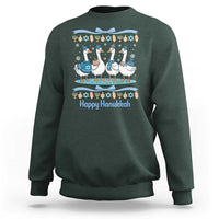 Happy Hanukkah Sweatshirt Funny Silly Goose Chanukah - Wonder Print Shop