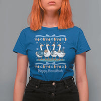Happy Hanukkah T Shirt For Women Funny Silly Goose Chanukah - Wonder Print Shop