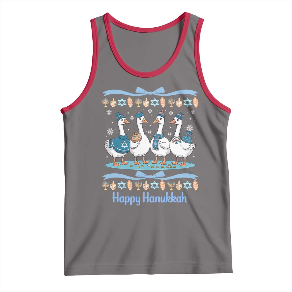 Happy Hanukkah Tank Top Funny Silly Goose Chanukah - Wonder Print Shop
