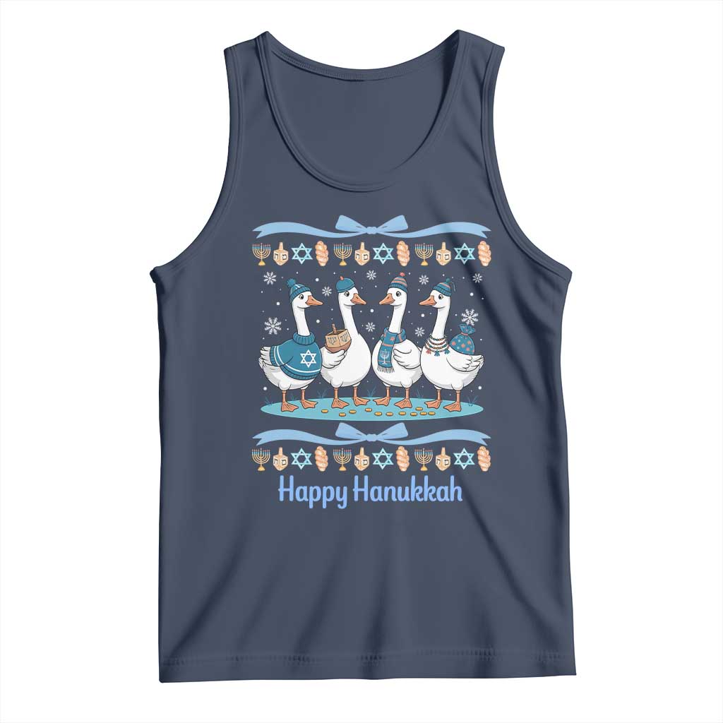 Happy Hanukkah Tank Top Funny Silly Goose Chanukah - Wonder Print Shop