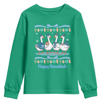 Happy Hanukkah Youth Sweatshirt Funny Silly Goose Chanukah - Wonder Print Shop