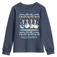 Happy Hanukkah Youth Sweatshirt Funny Silly Goose Chanukah - Wonder Print Shop