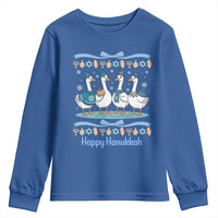 Happy Hanukkah Youth Sweatshirt Funny Silly Goose Chanukah - Wonder Print Shop
