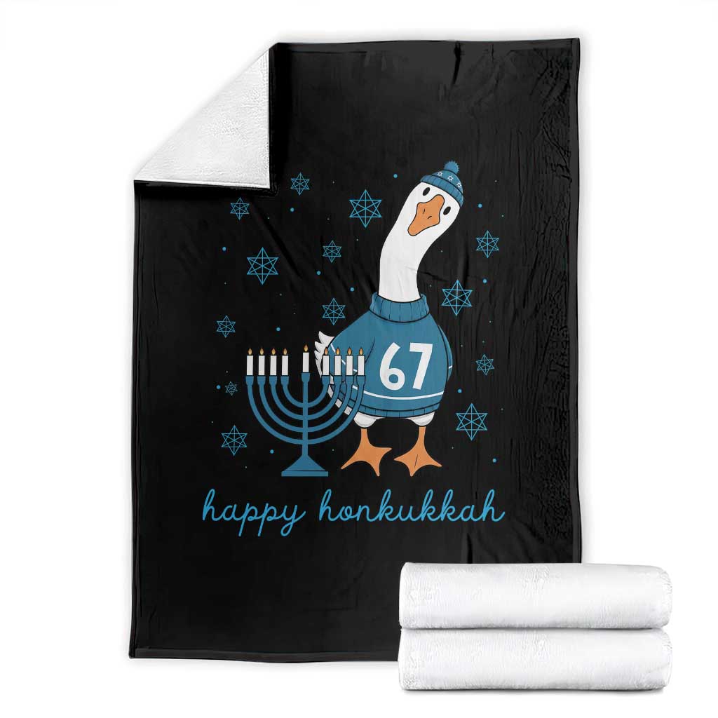 67 Six Seven Silly Goose Hanukkah Meme Throw Blanket Happy Honkukkah - Wonder Print Shop