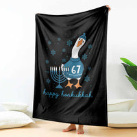 67 Six Seven Silly Goose Hanukkah Meme Throw Blanket Happy Honkukkah - Wonder Print Shop