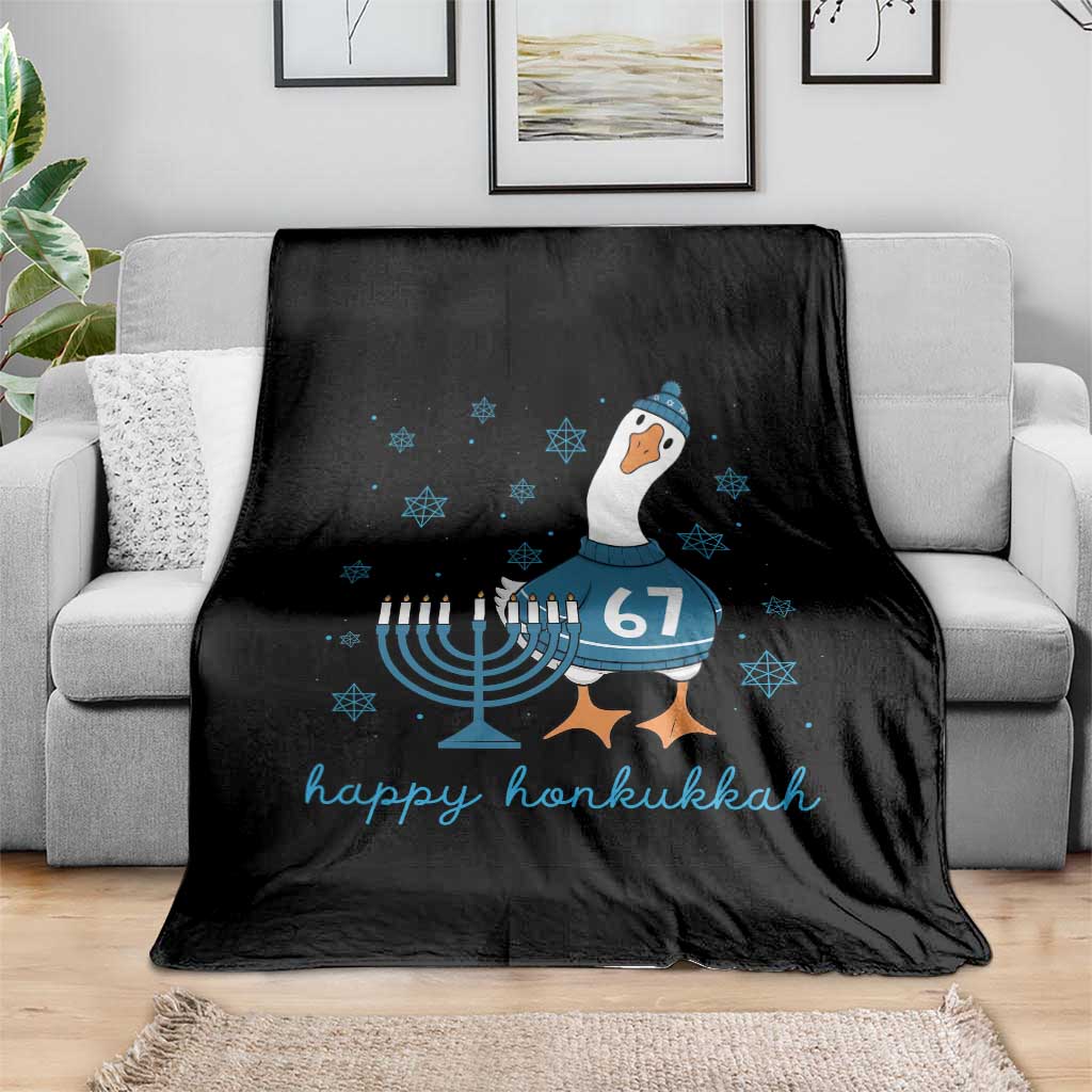 67 Six Seven Silly Goose Hanukkah Meme Throw Blanket Happy Honkukkah - Wonder Print Shop