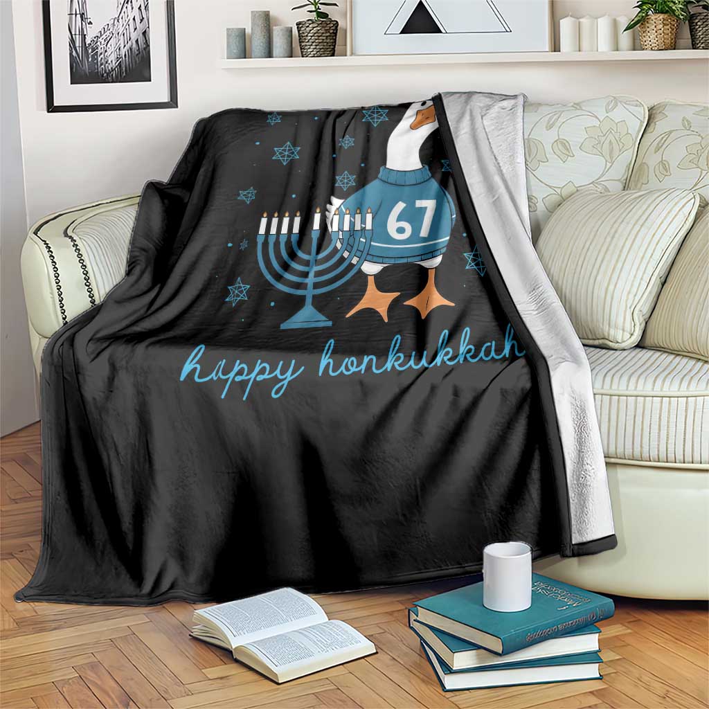67 Six Seven Silly Goose Hanukkah Meme Throw Blanket Happy Honkukkah - Wonder Print Shop