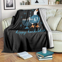 67 Six Seven Silly Goose Hanukkah Meme Throw Blanket Happy Honkukkah - Wonder Print Shop