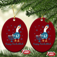 67 Six Seven Silly Goose Hanukkah Meme Ceramic Ornament Happy Honkukkah - Wonder Print Shop