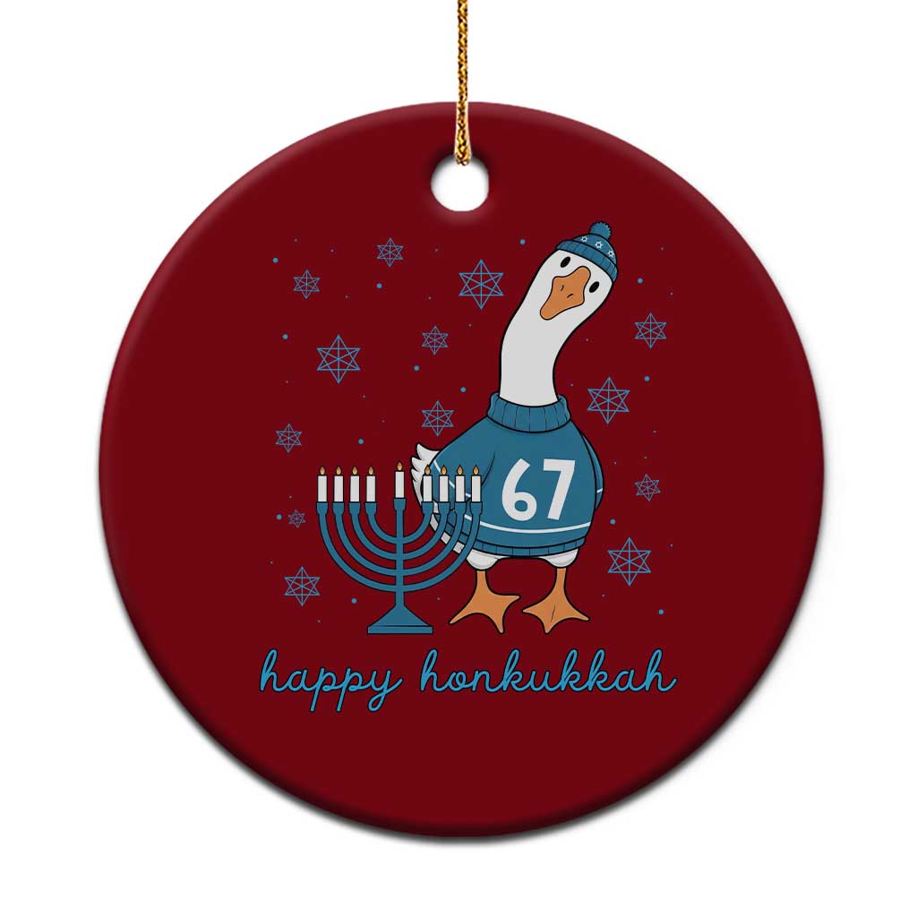 67 Six Seven Silly Goose Hanukkah Meme Ceramic Ornament Happy Honkukkah - Wonder Print Shop