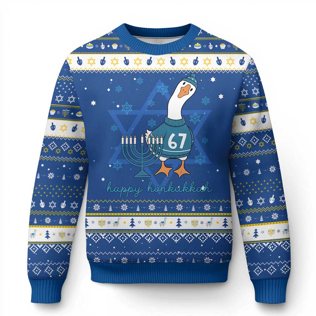 67 Six Seven Silly Goose Hanukkah Meme Hanukkah Ugly Sweater Happy Honkukkah - Wonder Print Shop