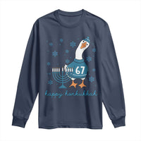 67 Six Seven Silly Goose Hanukkah Meme Long Sleeve Shirt Happy Honkukkah - Wonder Print Shop