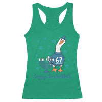 67 Six Seven Silly Goose Hanukkah Meme Racerback Tank Top Happy Honkukkah - Wonder Print Shop
