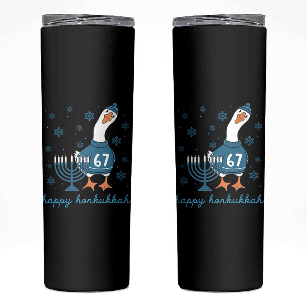 67 Six Seven Silly Goose Hanukkah Meme Skinny Tumbler Happy Honkukkah - Wonder Print Shop
