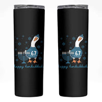 67 Six Seven Silly Goose Hanukkah Meme Skinny Tumbler Happy Honkukkah - Wonder Print Shop