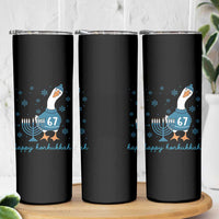 67 Six Seven Silly Goose Hanukkah Meme Skinny Tumbler Happy Honkukkah - Wonder Print Shop