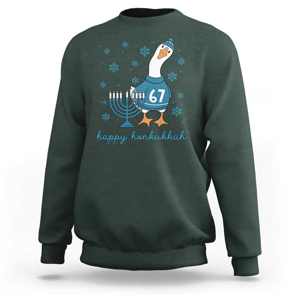 67 Six Seven Silly Goose Hanukkah Meme Sweatshirt Happy Honkukkah - Wonder Print Shop