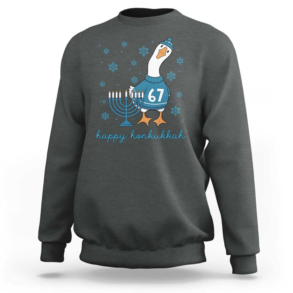 67 Six Seven Silly Goose Hanukkah Meme Sweatshirt Happy Honkukkah - Wonder Print Shop