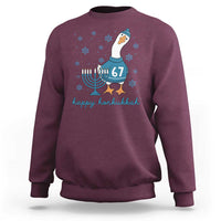 67 Six Seven Silly Goose Hanukkah Meme Sweatshirt Happy Honkukkah - Wonder Print Shop