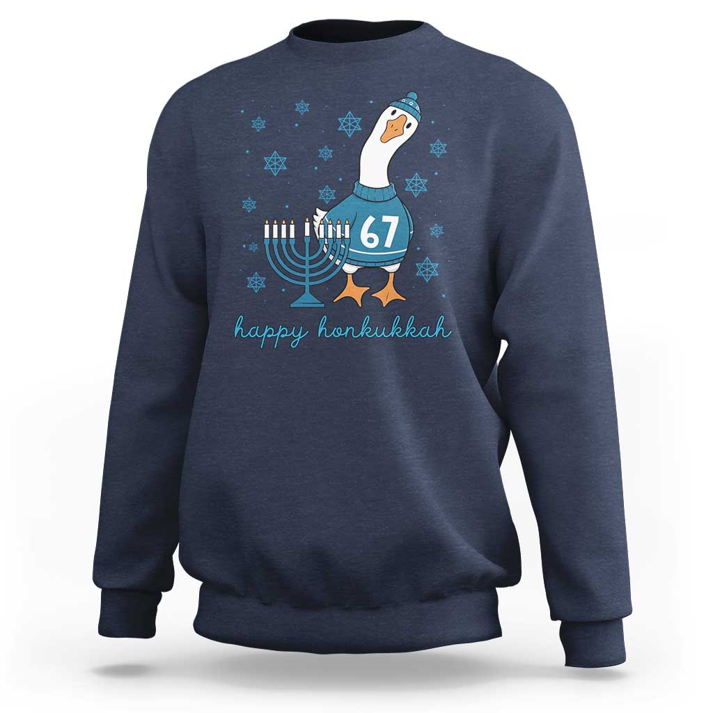 67 Six Seven Silly Goose Hanukkah Meme Sweatshirt Happy Honkukkah - Wonder Print Shop