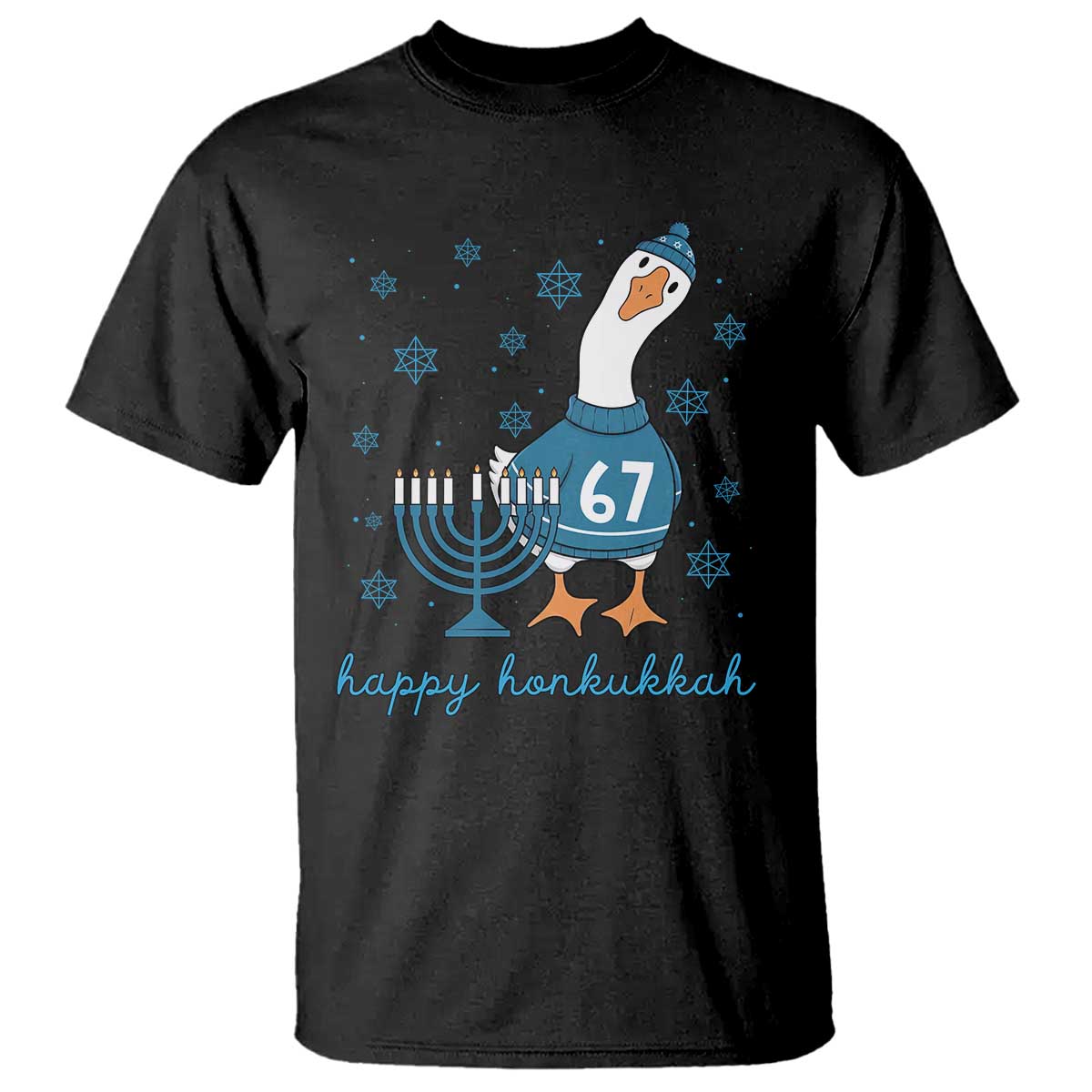 67 Six Seven Silly Goose Hanukkah Meme T Shirt Happy Honkukkah - Wonder Print Shop