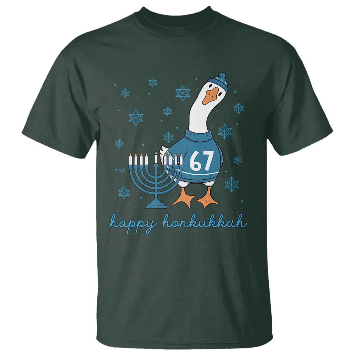 67 Six Seven Silly Goose Hanukkah Meme T Shirt Happy Honkukkah - Wonder Print Shop