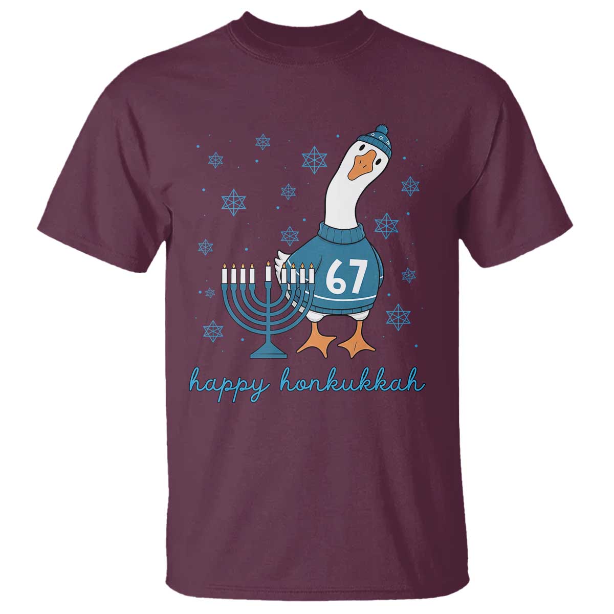 67 Six Seven Silly Goose Hanukkah Meme T Shirt Happy Honkukkah - Wonder Print Shop