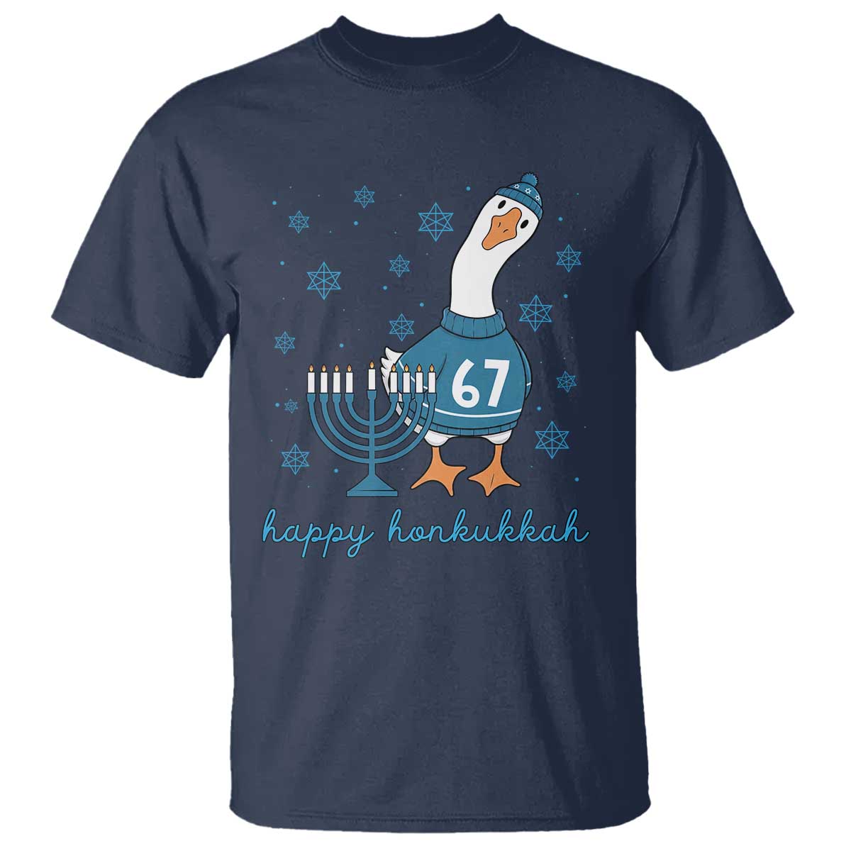 67 Six Seven Silly Goose Hanukkah Meme T Shirt Happy Honkukkah - Wonder Print Shop