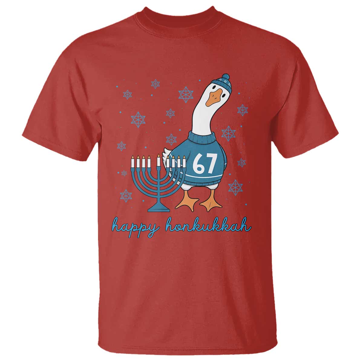 67 Six Seven Silly Goose Hanukkah Meme T Shirt Happy Honkukkah - Wonder Print Shop