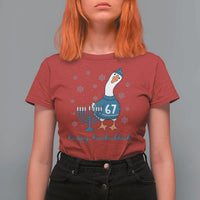 67 Six Seven Silly Goose Hanukkah Meme T Shirt For Women Happy Honkukkah - Wonder Print Shop
