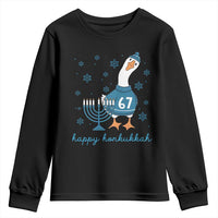 67 Six Seven Silly Goose Hanukkah Meme Youth Sweatshirt Happy Honkukkah - Wonder Print Shop