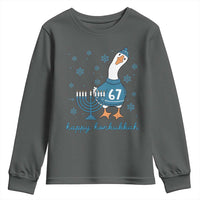 67 Six Seven Silly Goose Hanukkah Meme Youth Sweatshirt Happy Honkukkah - Wonder Print Shop