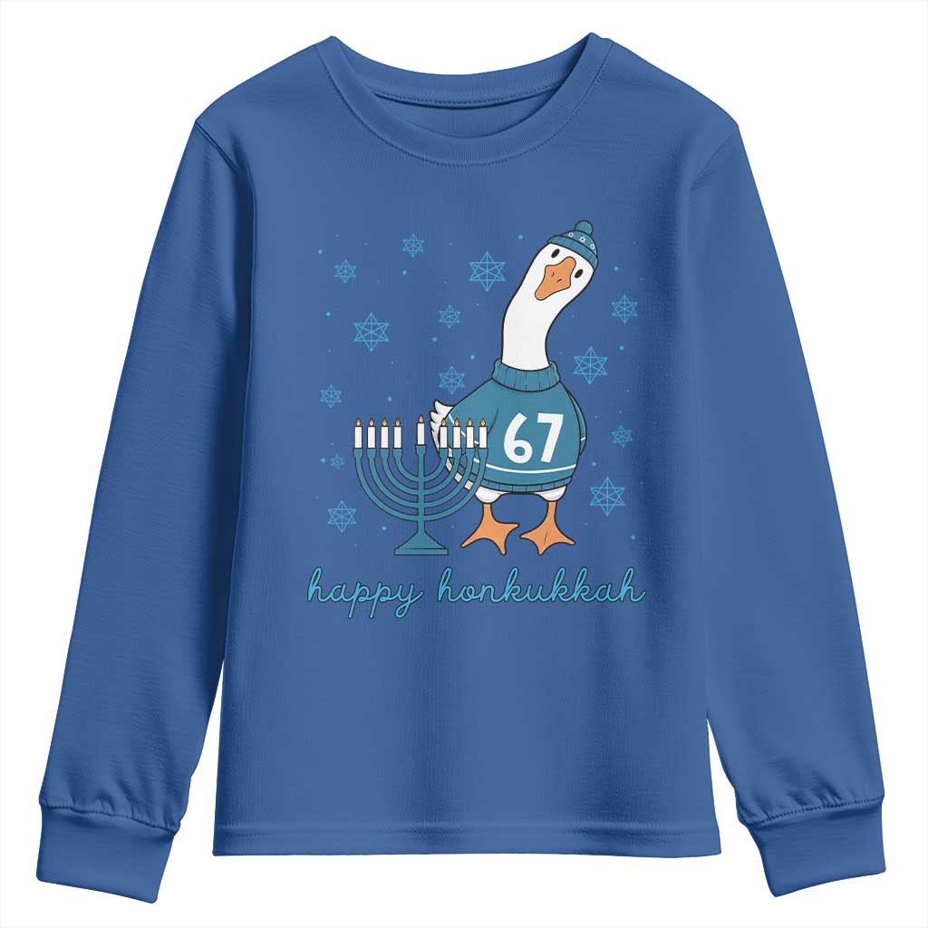67 Six Seven Silly Goose Hanukkah Meme Youth Sweatshirt Happy Honkukkah - Wonder Print Shop