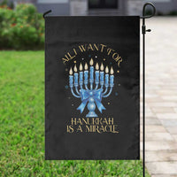 Funny Hanukkah Garden Flag All I Want For Chanukkah Is A Miracle - Wonder Print Shop